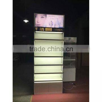 Nice Cosmetic Display Cabinet With LED Lights/Makeup Display Rack