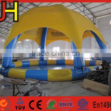 Colourful 8m Diameter Kids Inflatable Pool with Trampoline