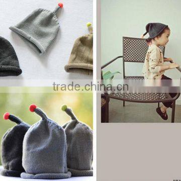 Children Douding fluorescent ball cap knitted baby hats Super Meng