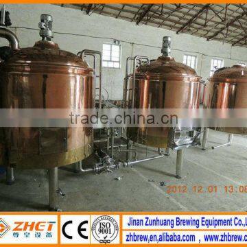 600L hotel red copper beer brewing systems equipment