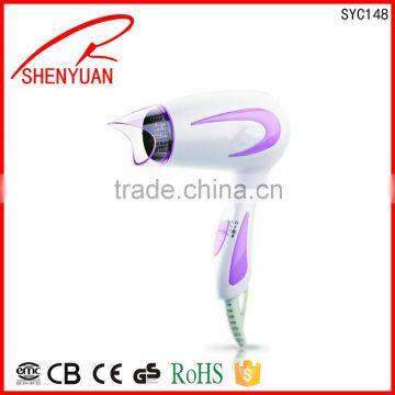 Popular Mini DC motor travel salon hair dryer familar drying hair made in china