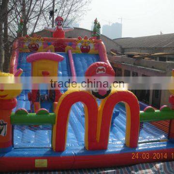 2016 New design hot popular inflatable castle,inflatable slide for games for kids play