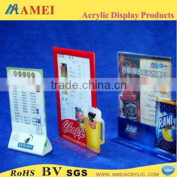 hot sell clear acrylic drink menu cover