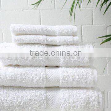 100% cotton white dobby bath towels