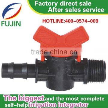 drip irrigation system plastuc mini valve in lawn and greenhouse