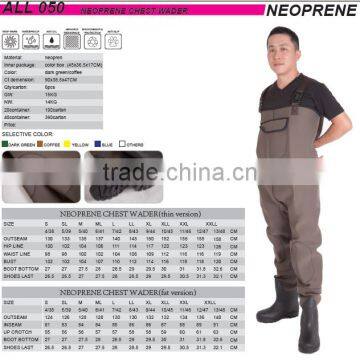 Neoprene material fishing waders for fly fishing