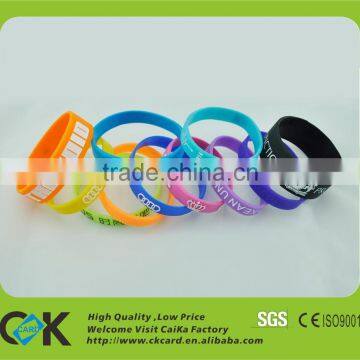 Custom silicone rubber id bracelet with number printing