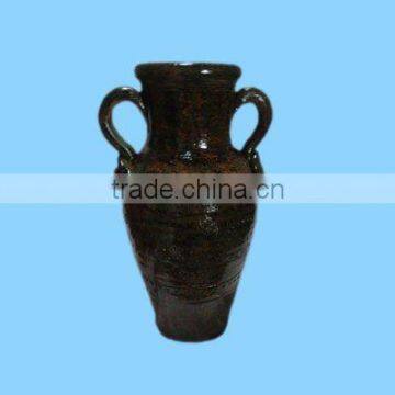 unglazed clay pot