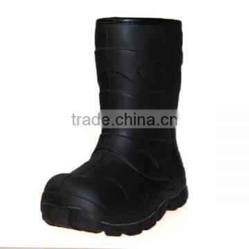 Kids' Black EVA Injection Winter Rain Boots photo-2