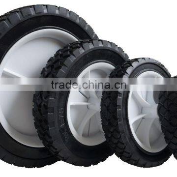 Solid Rubber Wheel/plastic Rubber Wheel/rubber Rubber Wheel/ Ruled Rubber Lawnmower Lawn Push Mower Wheel 5+ Inch Diameter photo-3