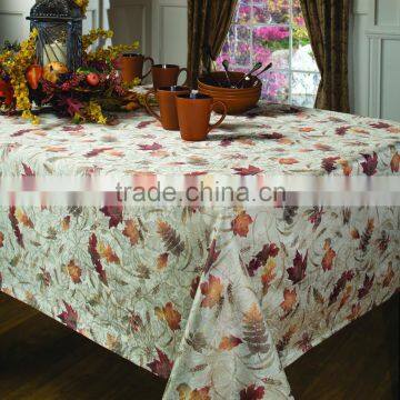 Rectangular Polyester Tablecloth for Thanksgiving or Wedding