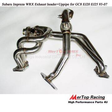 Mertop 1993-2007 Su*** Impreza WRX Exhaust Header +UpPipe GC8 EJ 20 EJ25 (Fits: Impreza WRX)