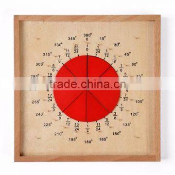 Wooden Math Toy Montessori Circular Math Fraction Division Teaching Aids photo-4