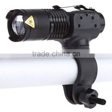 Outdoor Riding Bicycle Light Cycling Handbar Front Bike Lamp Torch Waterproof ZOOMable Flashlight with Battery Supply