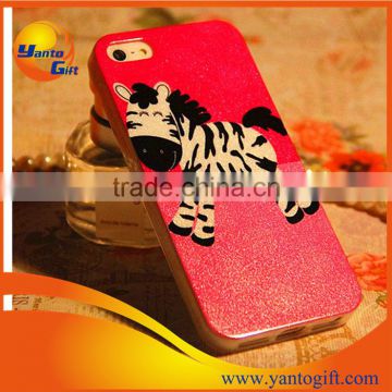 hot sell TPU case for iphone5/5s/4s fashion cartoon Zebra design