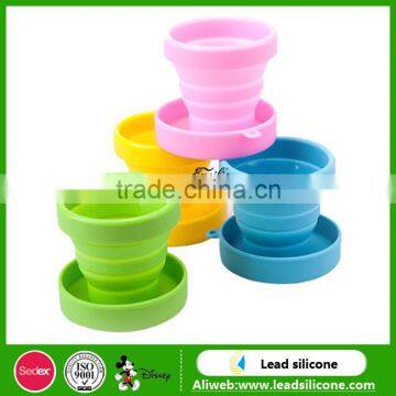 Heat Resistant Collapsible Double Wall Glass Cup With Silicone Lid photo-6