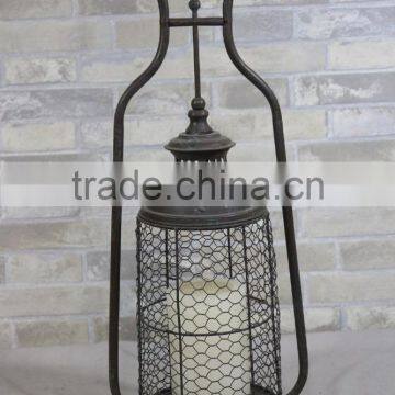 Creative Antique Vintage Promotion Square Iron Candle Metal Lanterns photo-2