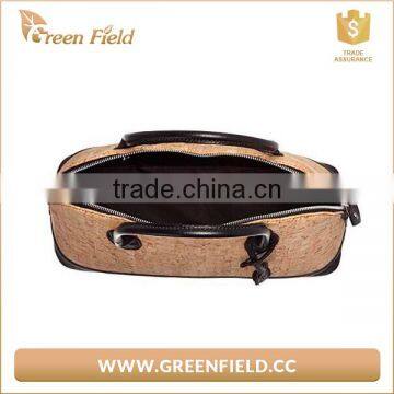 Newest Nature Cork Material Patchwork Cork Hand Tote Bag Shell Shape Handbag photo-4