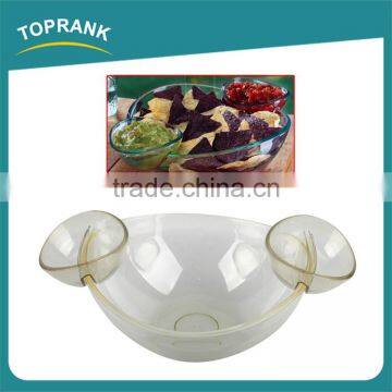 Hot sale fashion eco friendly AS clear salad bowl with server