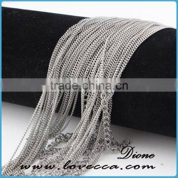 Hot sale silver chain jewelry accessories,silver plated 316L stainless steel jewelry,good quality silver chain