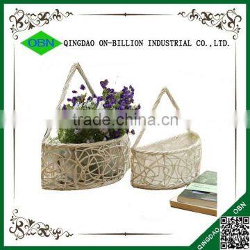 Wholesale decorative indoor flower wicker cheap hanging basket