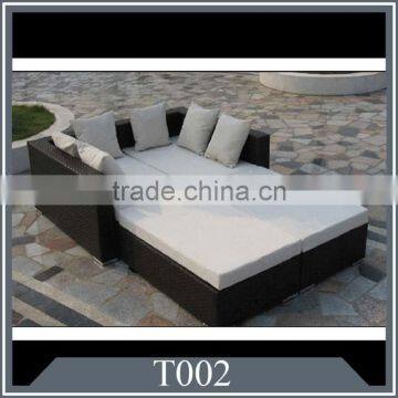 Double Rattan Sofa Bed Outdoor Rattan Furniture photo-2