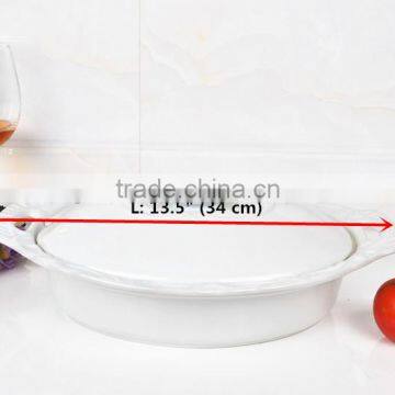 13.5" Oval Microwave Ceramic Comal photo-4