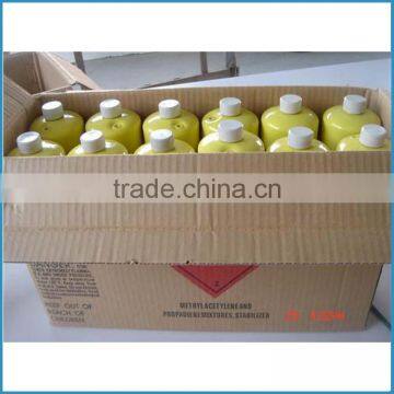 14.1oz Yellow Empty Steel Fuel Gas Tank photo-2