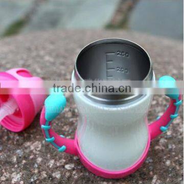 NEW Design Double Wall Vacuum 280ml Baby Feeding Bottle, Stainless Steel 304 Kids Water Bottle