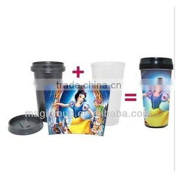450ml Double Wall Promotional Travel Coffee Mug With Paper Insert photo-6