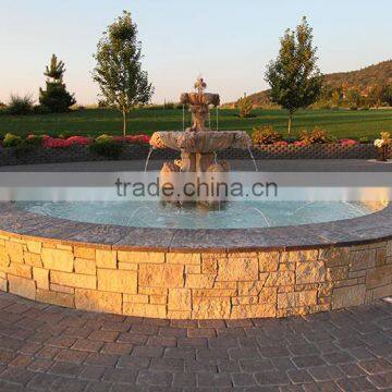 Outdoor Garden Decoration Large Marble Stone Lion Head Fountain photo-3