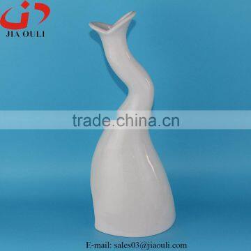 New Design White Ceramic Flower Vase, Tall Ceramic Vase photo-3