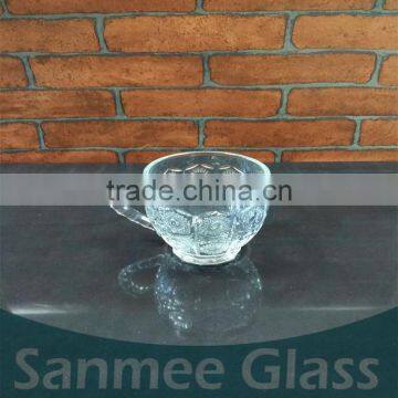 Fashionable Embossed Glass Tea cup