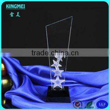 Best Seller Colors Engraved Crystal Glass Star Trophies For Business Cooperation Gifts photo-2