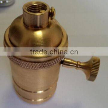 E27 Vintage Brass Lamp Holder With Edison Bulb photo-2