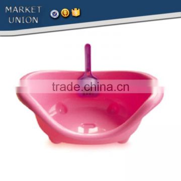 Oval plastic cat litter box with scoop/pink cat toilet