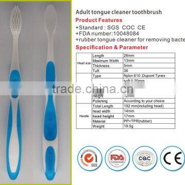 adult toothbrush soft rubber handle hotel disposable toothbrush cleaner