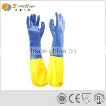 60cm long blue fishing pvc gloves