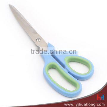 Stainless steel household scissors with soft touch handle