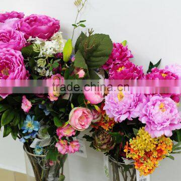 hot sell artificial peony flower decorative silk floral factory