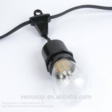 String light supplier, Commercial string lighting, Patio string LED S14 bulb + Black wire suspend