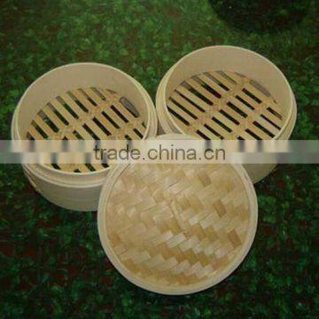 Chinese dim sum bamboo steamer