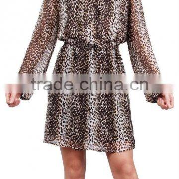 2015 latest fashion animal print women dress FH20150001