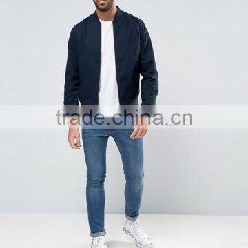 2017 Xinlan Manufacturer High Quality New Design Durable 100% Cotton Canvas Navy Rib Cuffs Running Casual Men Jumper Jacket photo-4