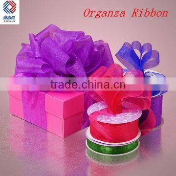 Solid Color Christmas Decoration Organza Ribbon photo-4