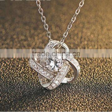 2017 new fashion hollow flower CZ pendant necklace jewelry Eternal Lucky Star Necklace