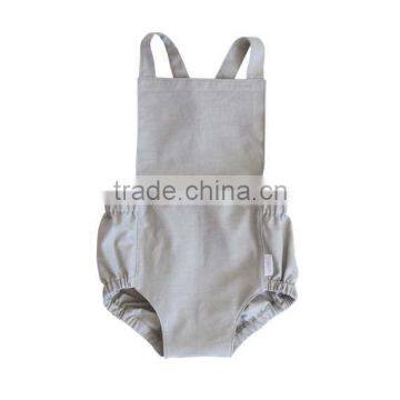 Custom Newborn Girl Lovely Fashion Rompers 2017 Summer Kid Bodysuit Clothing Grey Wholesale OEM Baby Clothes Romper