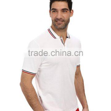 2015 Latest Custom Short Sleeve Mens Fancy Embroidered Polo Shirt, Ribbing Embroidered Polo Shirt photo-4