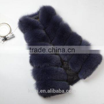 2017 Design Slim Real Fox Fur Vest Coat Woman Sleeveless Thicken Warm Genuine Fox Fur Jackets --pc249 photo-5