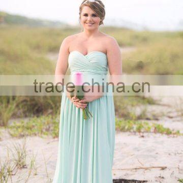 Women Maternity Grown Mint Bridesmaid Dress Pregnancy Clothing photo-2